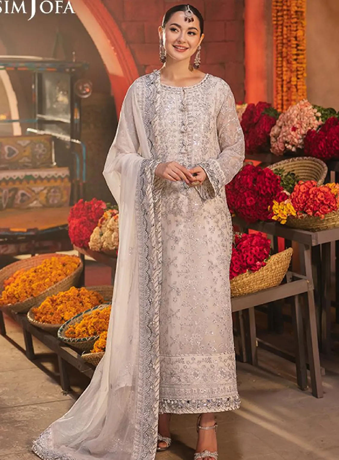 Chamkeeli By Asim Jofa Luminous Luxe Festive Embroidered Chiffon 3 Piece Unstitched Suit AJ24CF AJKK-06 Chamkeeli By Asim Jofa Luminous Luxe Festive Embroidered Chiffon 3 Piece Unstitched Suit AJ24CF AJKK-06