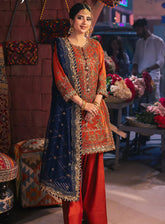 Chamkeeli By Asim Jofa Luminous Luxe Festive Embroidered Chiffon 3 Piece Unstitched Suit AJ24CF AJKK-10