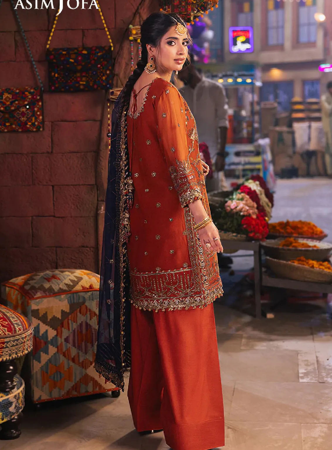 Chamkeeli By Asim Jofa Luminous Luxe Festive Embroidered Chiffon 3 Piece Unstitched Suit AJ24CF AJKK-10 Chamkeeli By Asim Jofa Luminous Luxe Festive Embroidered Chiffon 3 Piece Unstitched Suit AJ24CF AJKK-10
