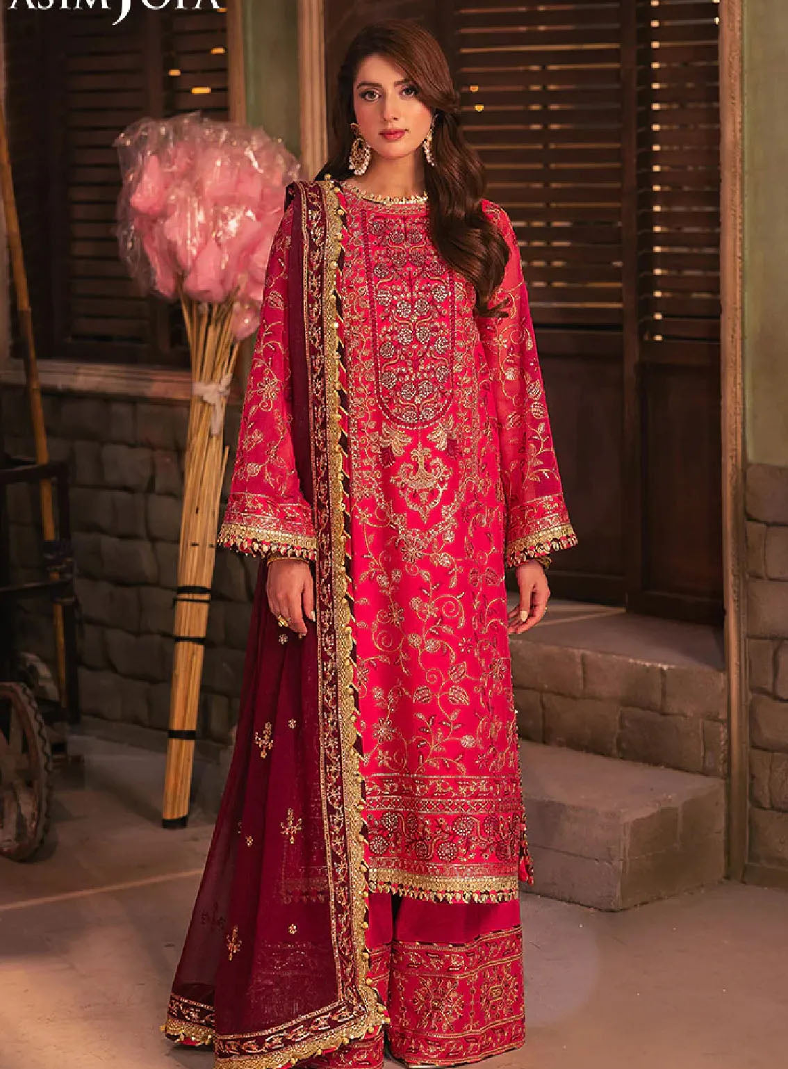 Chamkeeli By Asim Jofa Luminous Luxe Festive Embroidered Chiffon 3 Piece Unstitched Suit AJ24CF AJKK-11 Chamkeeli By Asim Jofa Luminous Luxe Festive Embroidered Chiffon 3 Piece Unstitched Suit AJ24CF AJKK-11