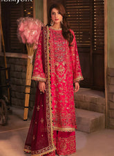 Chamkeeli By Asim Jofa Luminous Luxe Festive Embroidered Chiffon 3 Piece Unstitched Suit AJ24CF AJKK-11