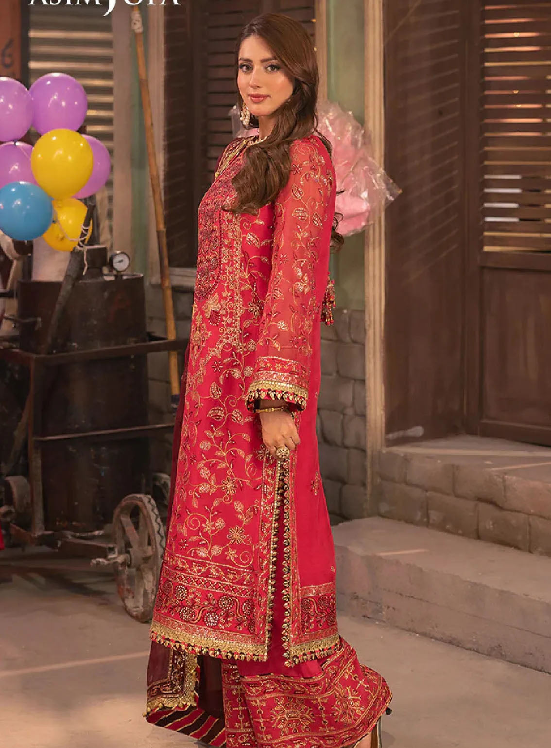 Chamkeeli By Asim Jofa Luminous Luxe Festive Embroidered Chiffon 3 Piece Unstitched Suit AJ24CF AJKK-11 Chamkeeli By Asim Jofa Luminous Luxe Festive Embroidered Chiffon 3 Piece Unstitched Suit AJ24CF AJKK-11