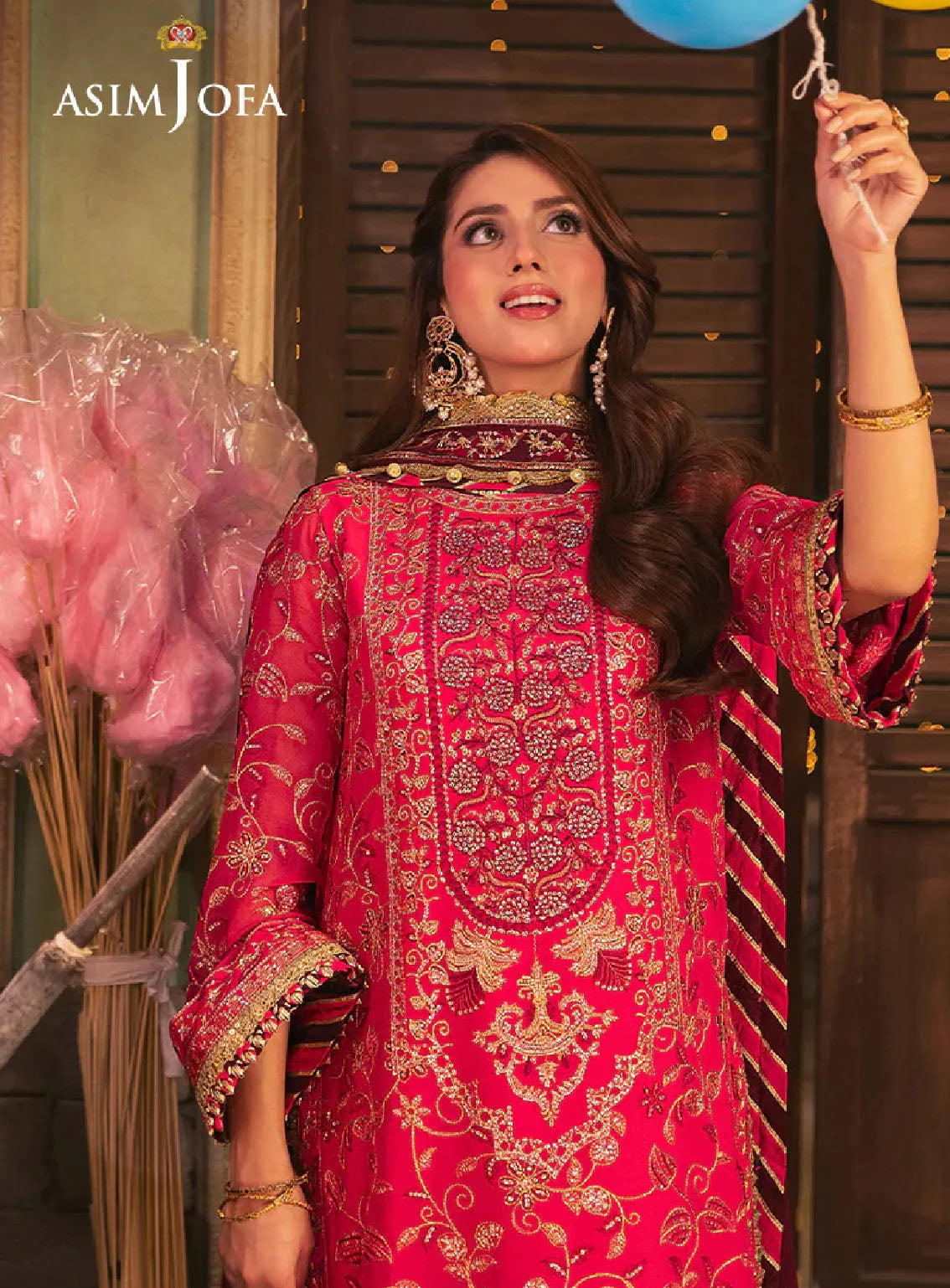 Chamkeeli By Asim Jofa Luminous Luxe Festive Embroidered Chiffon 3 Piece Unstitched Suit AJ24CF AJKK-11 Chamkeeli By Asim Jofa Luminous Luxe Festive Embroidered Chiffon 3 Piece Unstitched Suit AJ24CF AJKK-11