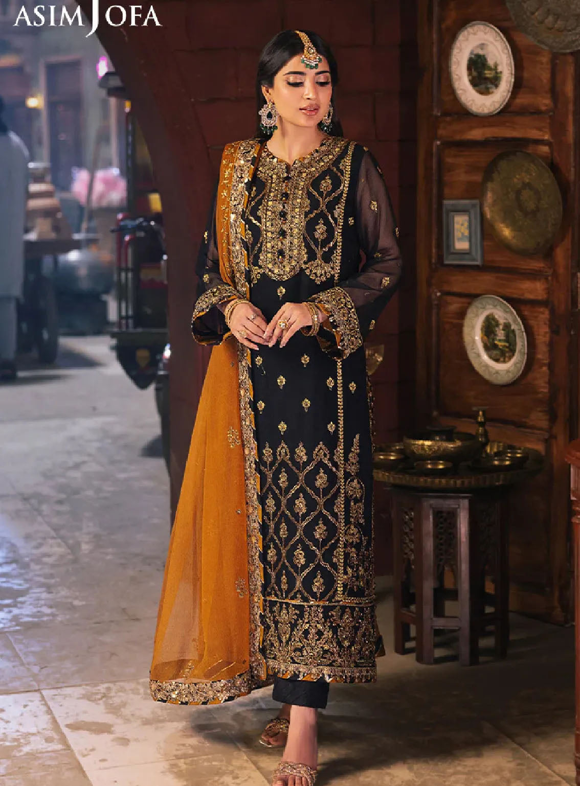 Chamkeeli By Asim Jofa Luminous Luxe Festive Embroidered Chiffon 3 Piece Unstitched Suit AJ24CF AJKK-15 Chamkeeli By Asim Jofa Luminous Luxe Festive Embroidered Chiffon 3 Piece Unstitched Suit AJ24CF AJKK-15