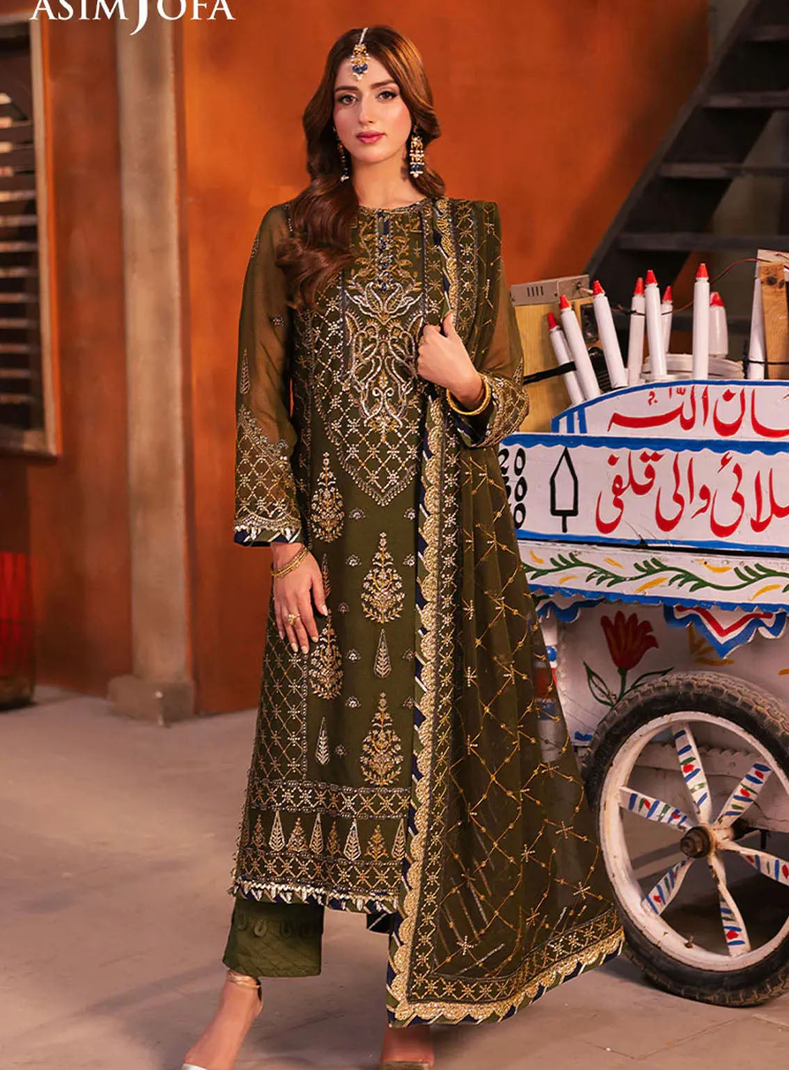 Chamkeeli By Asim Jofa Luminous Luxe Festive Embroidered Chiffon 3 Piece Unstitched Suit AJ24CF AJKK-16 Chamkeeli By Asim Jofa Luminous Luxe Festive Embroidered Chiffon 3 Piece Unstitched Suit AJ24CF AJKK-16