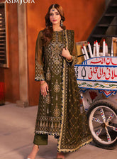 Chamkeeli By Asim Jofa Luminous Luxe Festive Embroidered Chiffon 3 Piece Unstitched Suit AJ24CF AJKK-16