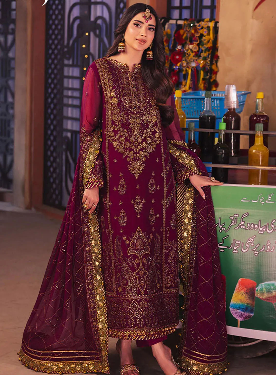 Chamkeeli By Asim Jofa Luminous Luxe Festive Embroidered Chiffon 3 Piece Unstitched Suit AJ24CF AJKK-18 Chamkeeli By Asim Jofa Luminous Luxe Festive Embroidered Chiffon 3 Piece Unstitched Suit AJ24CF AJKK-18