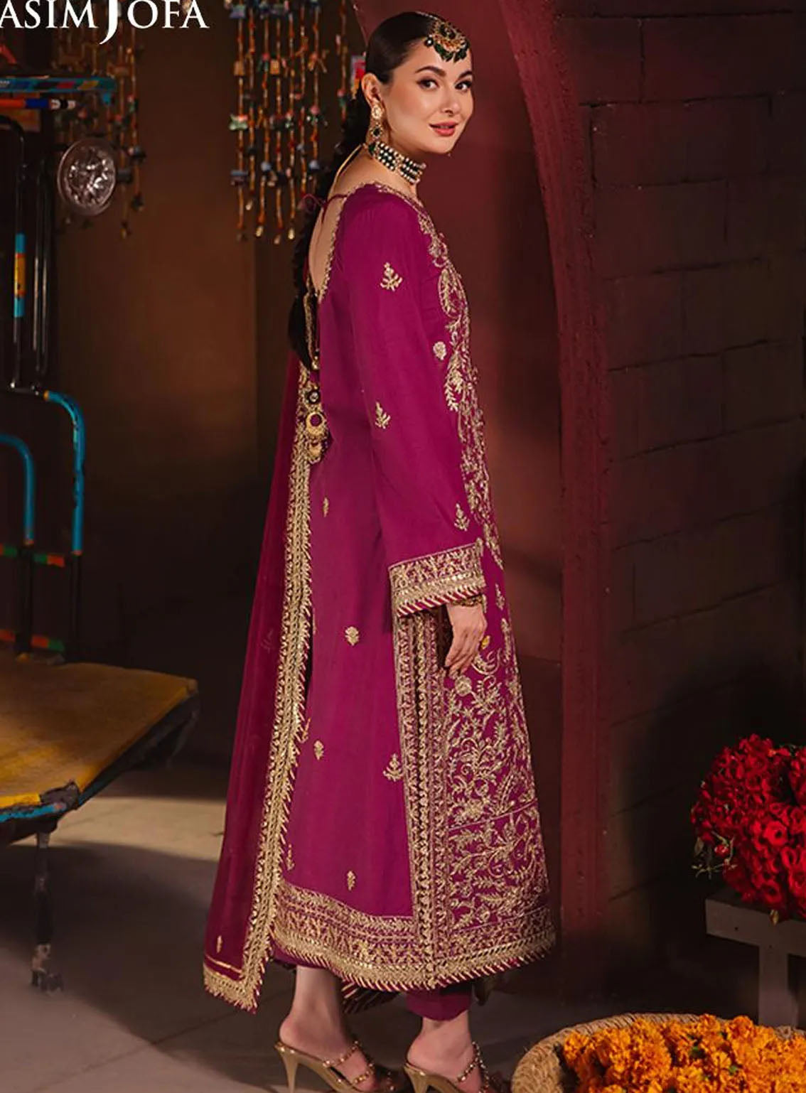 Chamkeeli By Asim Jofa Luminous Luxe Festive Embroidered Chiffon 3 Piece Unstitched Suit AJ24CF AJKK-21 Chamkeeli By Asim Jofa Luminous Luxe Festive Embroidered Chiffon 3 Piece Unstitched Suit AJ24CF AJKK-21