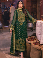 Chamkeeli By Asim Jofa Luminous Luxe Festive Embroidered Chiffon 3 Piece Unstitched Suit AJ24CF AJKK-22