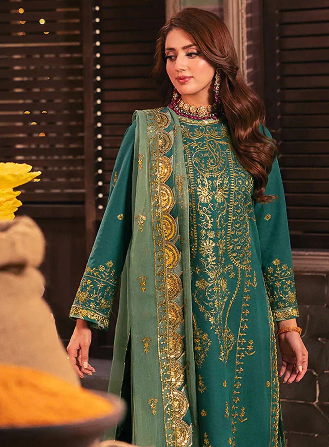 Chamkeeli By Asim Jofa Luminous Luxe Festive Embroidered Chiffon 3 Piece Unstitched Suit AJ24CF AJKK-27 Chamkeeli By Asim Jofa Luminous Luxe Festive Embroidered Chiffon 3 Piece Unstitched Suit AJ24CF AJKK-27