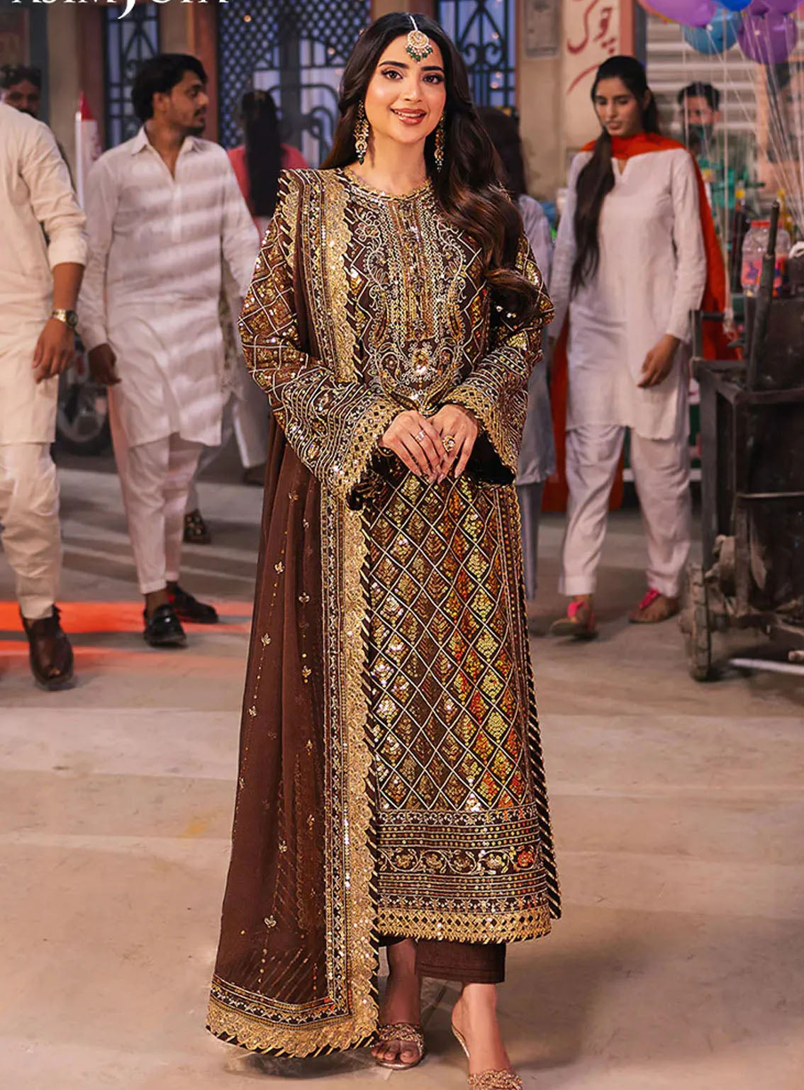 Chamkeeli By Asim Jofa Luminous Luxe Festive Embroidered Chiffon 3 Piece Unstitched Suit AJ24CF AJKK-30 Chamkeeli By Asim Jofa Luminous Luxe Festive Embroidered Chiffon 3 Piece Unstitched Suit AJ24CF AJKK-30