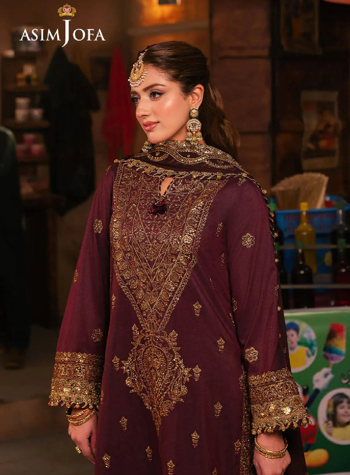Chamkeeli By Asim Jofa Luminous Luxe Festive Embroidered Silk 3 Piece Unstitched Suit AJ24CF AJKK-01 Chamkeeli By Asim Jofa Luminous Luxe Festive Embroidered Silk 3 Piece Unstitched Suit AJ24CF AJKK-01