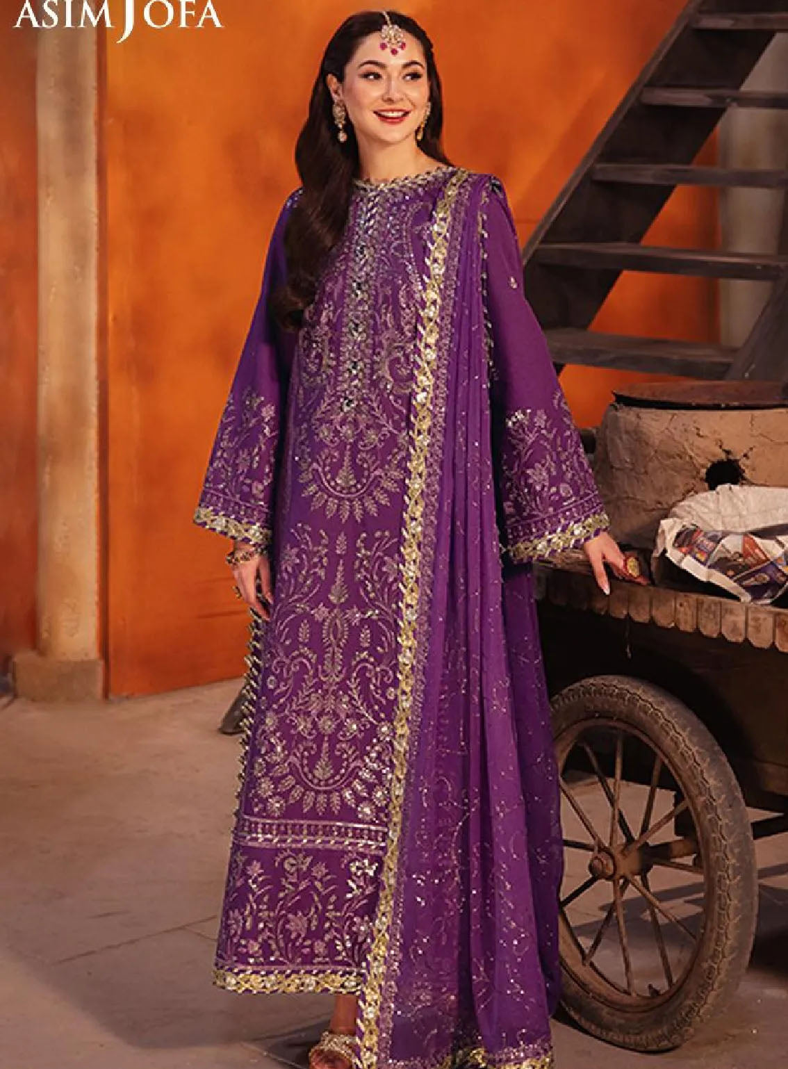 Chamkeeli By Asim Jofa Luminous Luxe Festive Embroidered Silk 3 Piece Unstitched Suit AJ24CF AJKK-07 Chamkeeli By Asim Jofa Luminous Luxe Festive Embroidered Silk 3 Piece Unstitched Suit AJ24CF AJKK-07