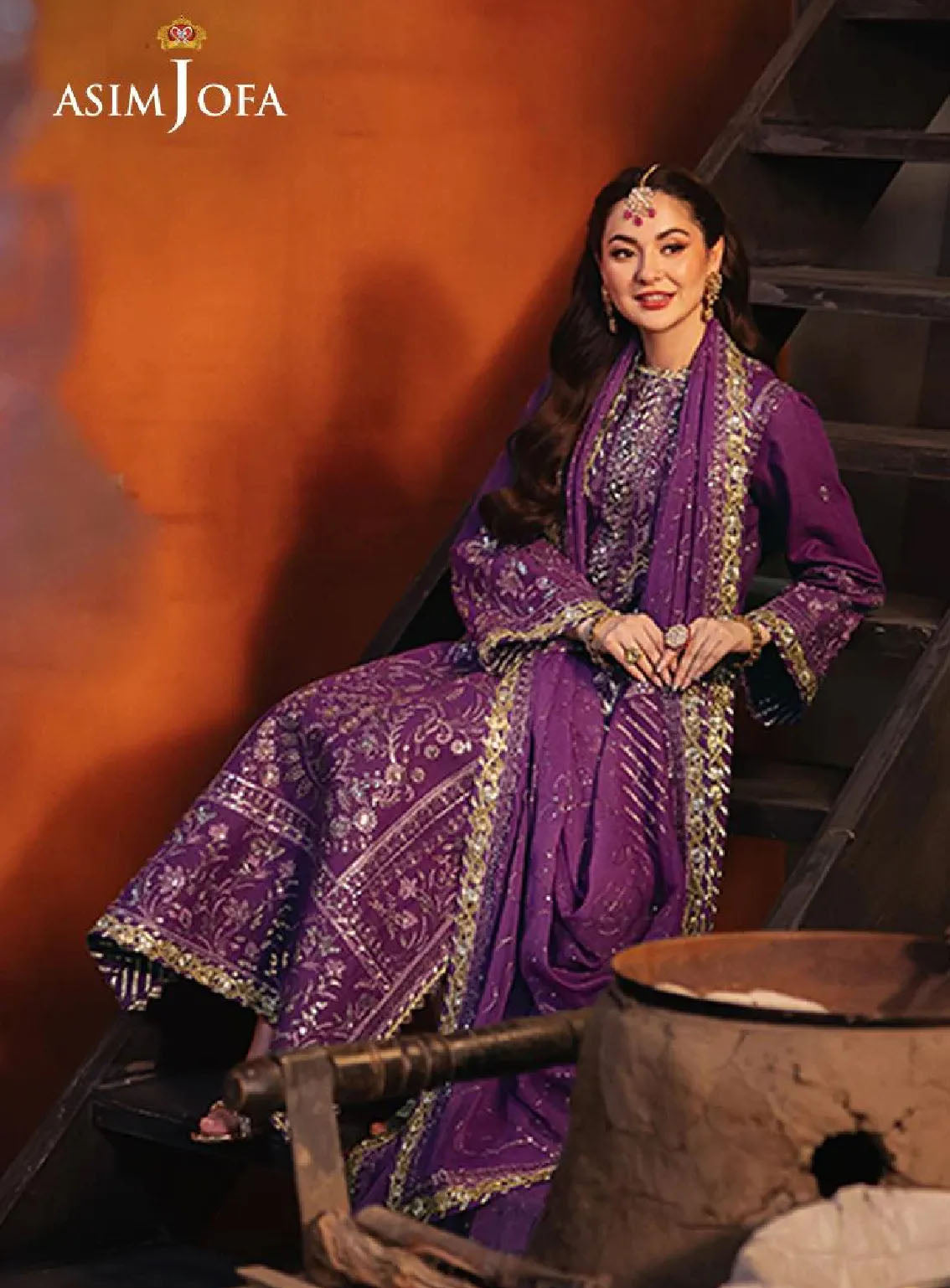 Chamkeeli By Asim Jofa Luminous Luxe Festive Embroidered Silk 3 Piece Unstitched Suit AJ24CF AJKK-07 Chamkeeli By Asim Jofa Luminous Luxe Festive Embroidered Silk 3 Piece Unstitched Suit AJ24CF AJKK-07