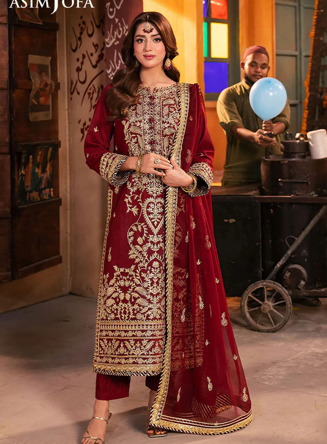 Chamkeeli By Asim Jofa Luminous Luxe Festive Embroidered Silk 3 Piece Unstitched Suit AJ24CF AJKK-20 Chamkeeli By Asim Jofa Luminous Luxe Festive Embroidered Silk 3 Piece Unstitched Suit AJ24CF AJKK-20