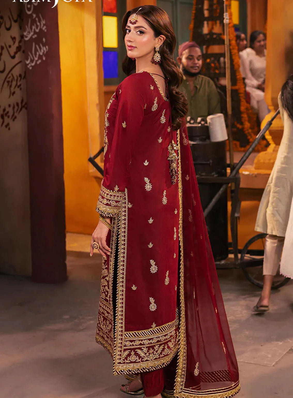 Chamkeeli By Asim Jofa Luminous Luxe Festive Embroidered Silk 3 Piece Unstitched Suit AJ24CF AJKK-20 Chamkeeli By Asim Jofa Luminous Luxe Festive Embroidered Silk 3 Piece Unstitched Suit AJ24CF AJKK-20