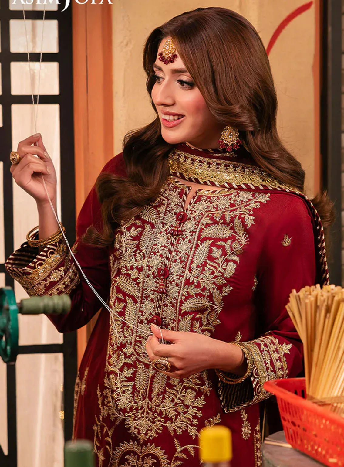 Chamkeeli By Asim Jofa Luminous Luxe Festive Embroidered Silk 3 Piece Unstitched Suit AJ24CF AJKK-20 Chamkeeli By Asim Jofa Luminous Luxe Festive Embroidered Silk 3 Piece Unstitched Suit AJ24CF AJKK-20