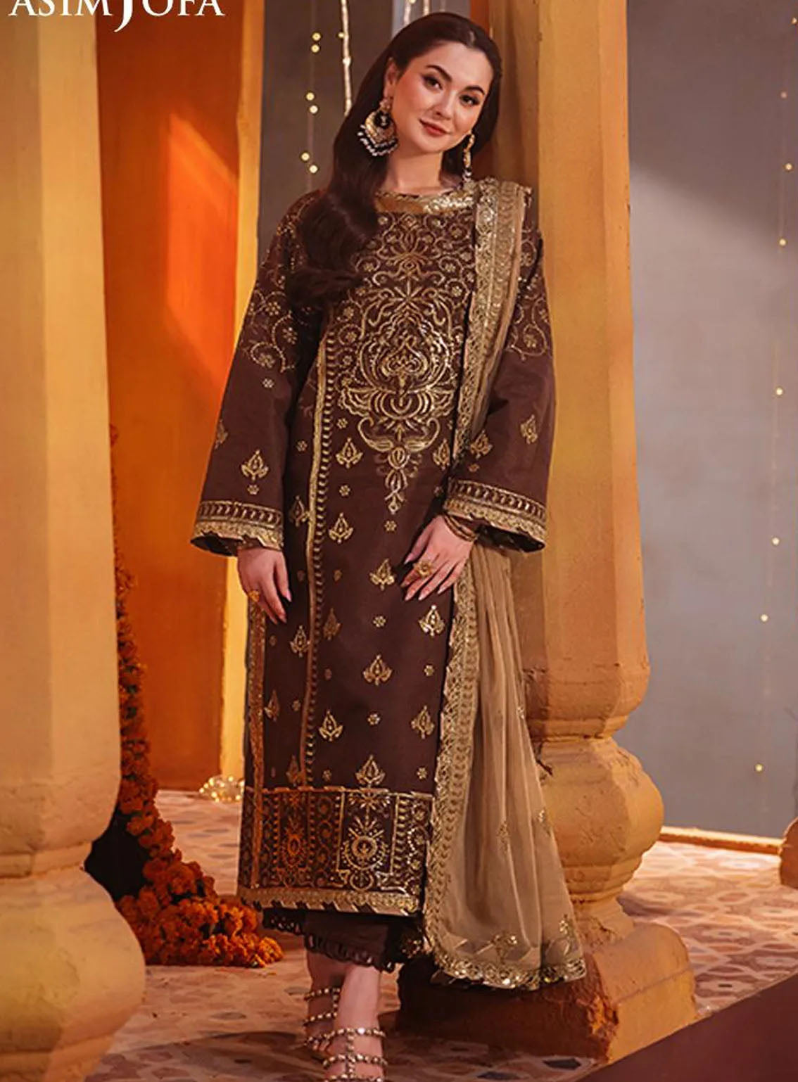 Chamkeeli By Asim Jofa Luminous Luxe Festive Embroidered Silk 3 Piece Unstitched Suit AJ24CF AJKK-26 Chamkeeli By Asim Jofa Luminous Luxe Festive Embroidered Silk 3 Piece Unstitched Suit AJ24CF AJKK-26