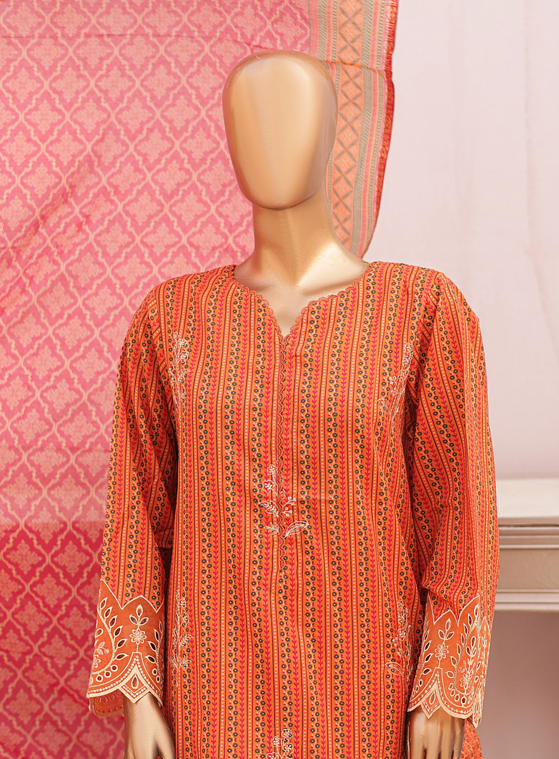 Chand Bagh By Bin Saeed Embroidered Lawn 3 Piece Stitched Suit - BS24CBEL D-153 Chand Bagh By Bin Saeed Embroidered Lawn 3 Piece Stitched Suit - BS24CBEL D-153