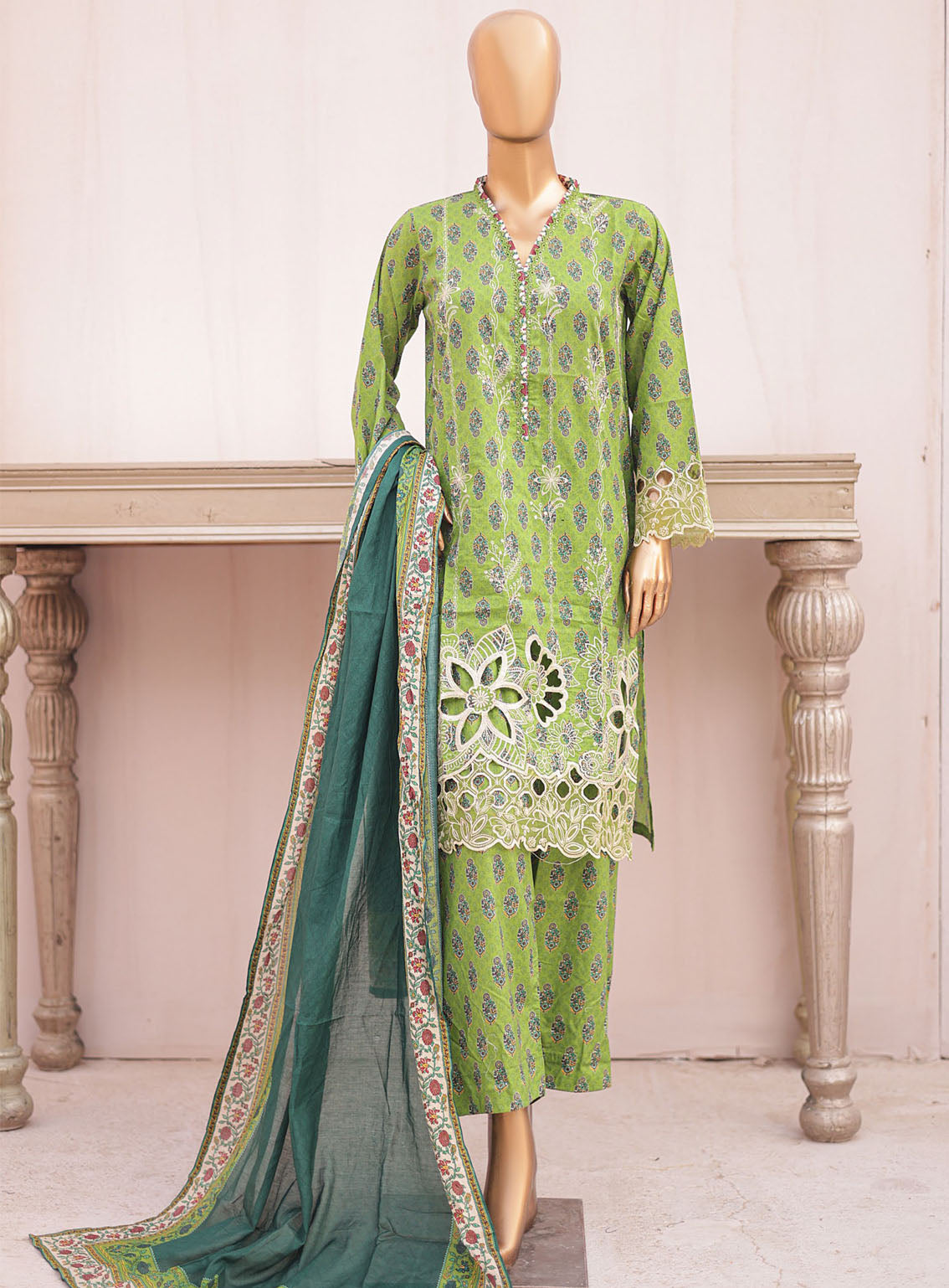 Chand Bagh By Bin Saeed Embroidered Lawn 3 Piece Stitched Suit - BS24CBEL D-26 Chand Bagh By Bin Saeed Embroidered Lawn 3 Piece Stitched Suit - BS24CBEL D-26