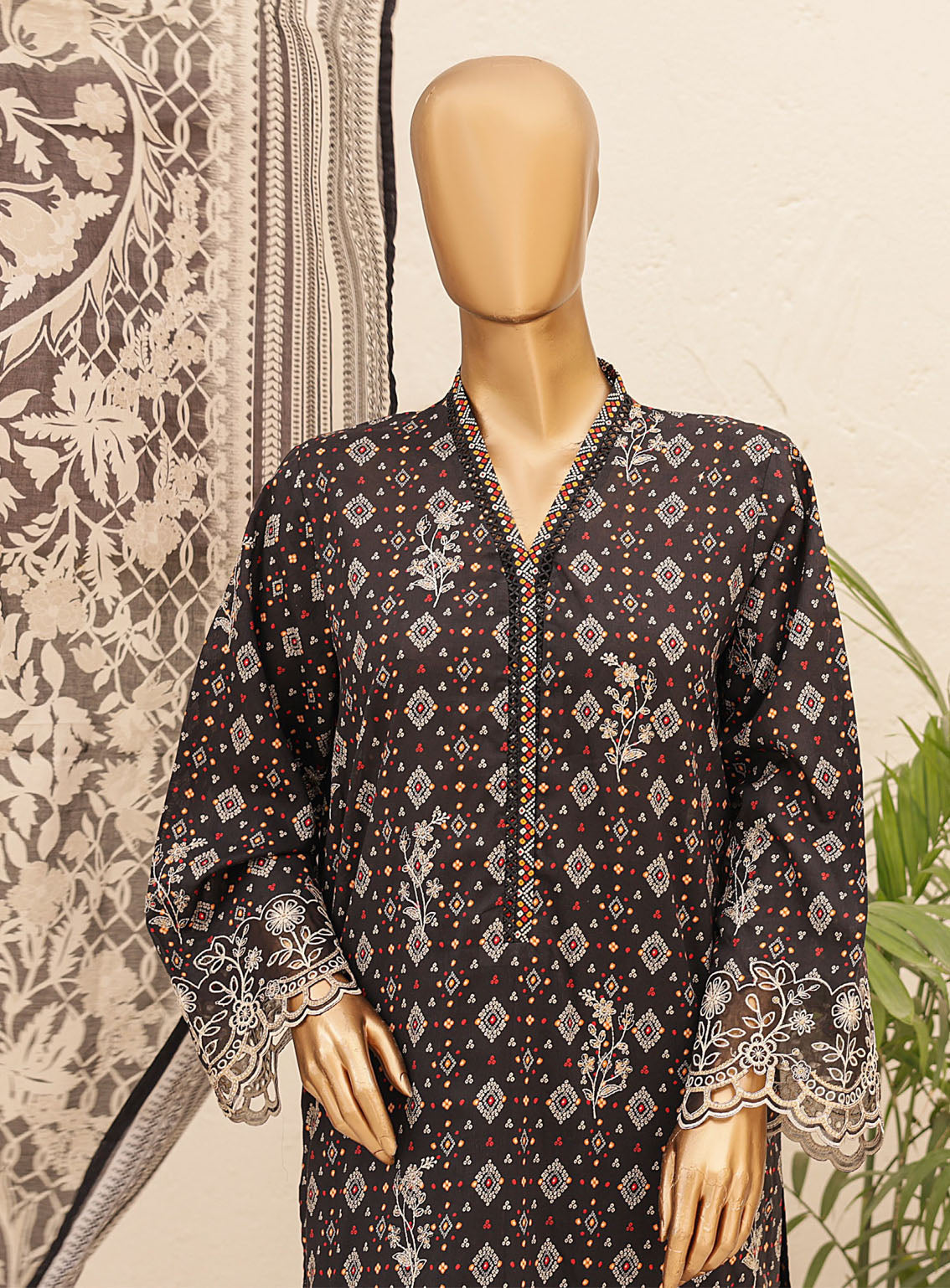 Chand Bagh By Bin Saeed Embroidered Lawn 3 Piece Stitched Suit - BS24CBEL D-28 Chand Bagh By Bin Saeed Embroidered Lawn 3 Piece Stitched Suit - BS24CBEL D-28