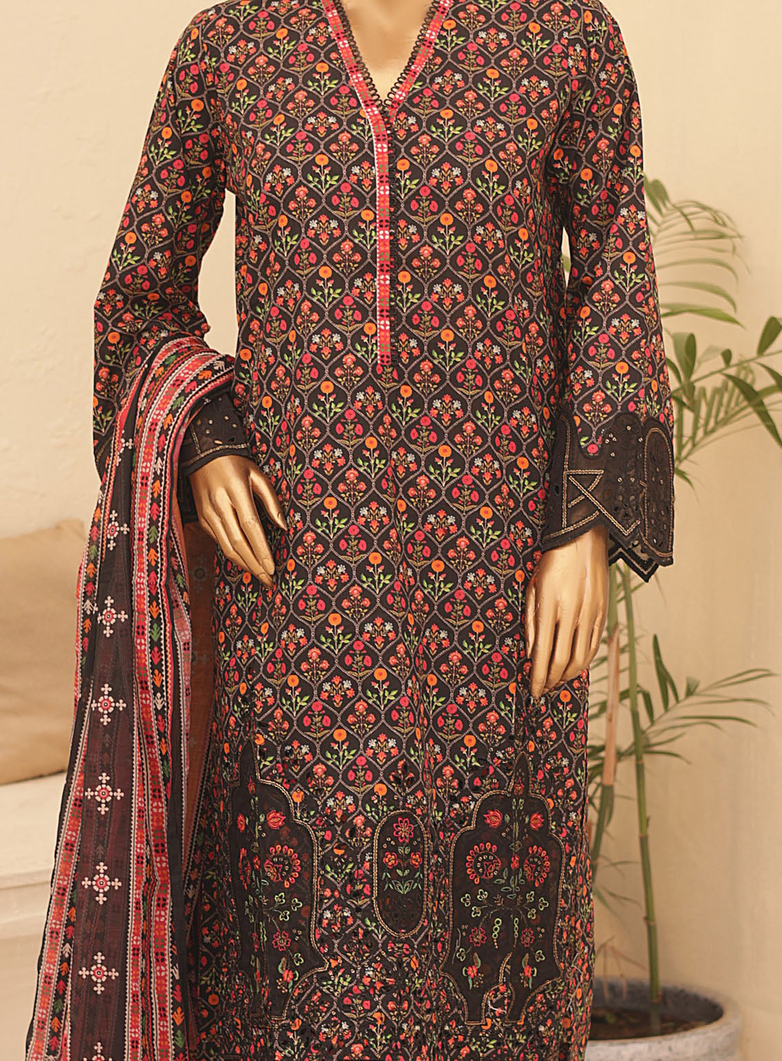 Chand Bagh By Bin Saeed Embroidered Lawn 3 Piece Stitched Suit - BS24CBEL D-30 Chand Bagh By Bin Saeed Embroidered Lawn 3 Piece Stitched Suit - BS24CBEL D-30