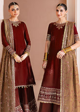 Chandni By Jazmin Embroidered Velvet 3 Piece Unstitched Suit JZ25CLV D-CVF-07 GULAAL