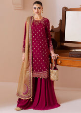 Chandni By Jazmin Embroidered Velvet 3 Piece Unstitched Suit JZ25CLV D-CVF-11 SHIREEN