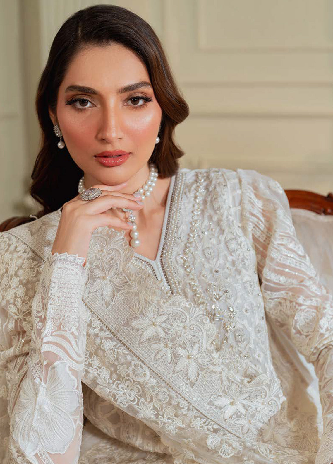 Chantelle By Baroque Embroidered Chiffon 3 Piece Unstitched Suit BQ24CEV13 EC-02 Chantelle By Baroque Embroidered Chiffon 3 Piece Unstitched Suit BQ24CEV13 EC-02