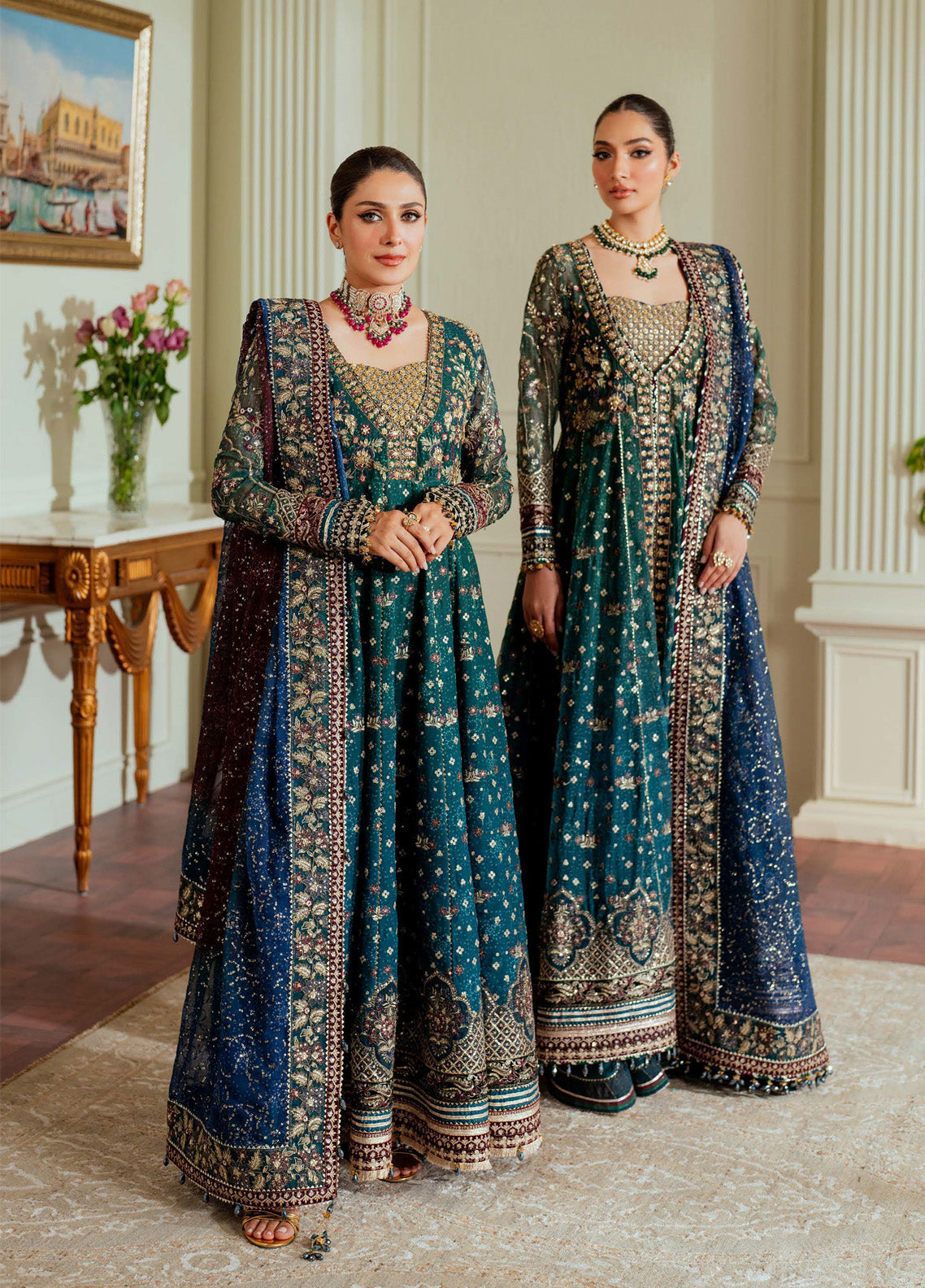 Chantelle By Baroque Embroidered Chiffon 3 Piece Unstitched Suit BQ24CEV13 EC-03 Chantelle By Baroque Embroidered Chiffon 3 Piece Unstitched Suit BQ24CEV13 EC-03