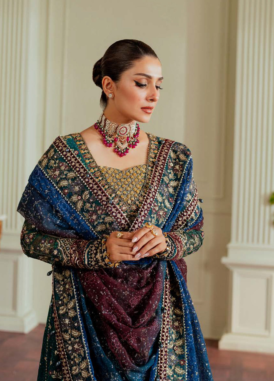 Chantelle By Baroque Embroidered Chiffon 3 Piece Unstitched Suit BQ24CEV13 EC-03 Chantelle By Baroque Embroidered Chiffon 3 Piece Unstitched Suit BQ24CEV13 EC-03