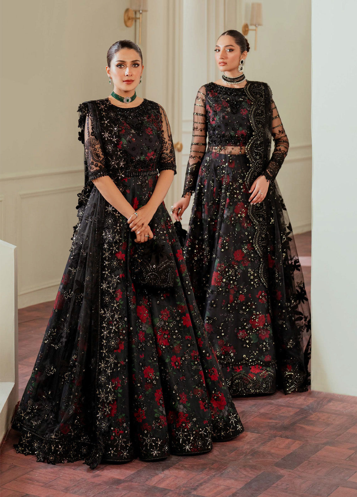 Chantelle By Baroque Embroidered Net 3 Piece Unstitched Suit BQ24CEV13 EC-05 Chantelle By Baroque Embroidered Net 3 Piece Unstitched Suit BQ24CEV13 EC-05