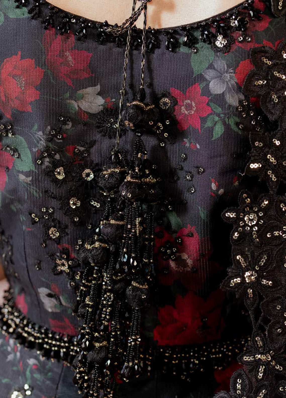 Chantelle By Baroque Embroidered Net 3 Piece Unstitched Suit BQ24CEV13 EC-05 Chantelle By Baroque Embroidered Net 3 Piece Unstitched Suit BQ24CEV13 EC-05