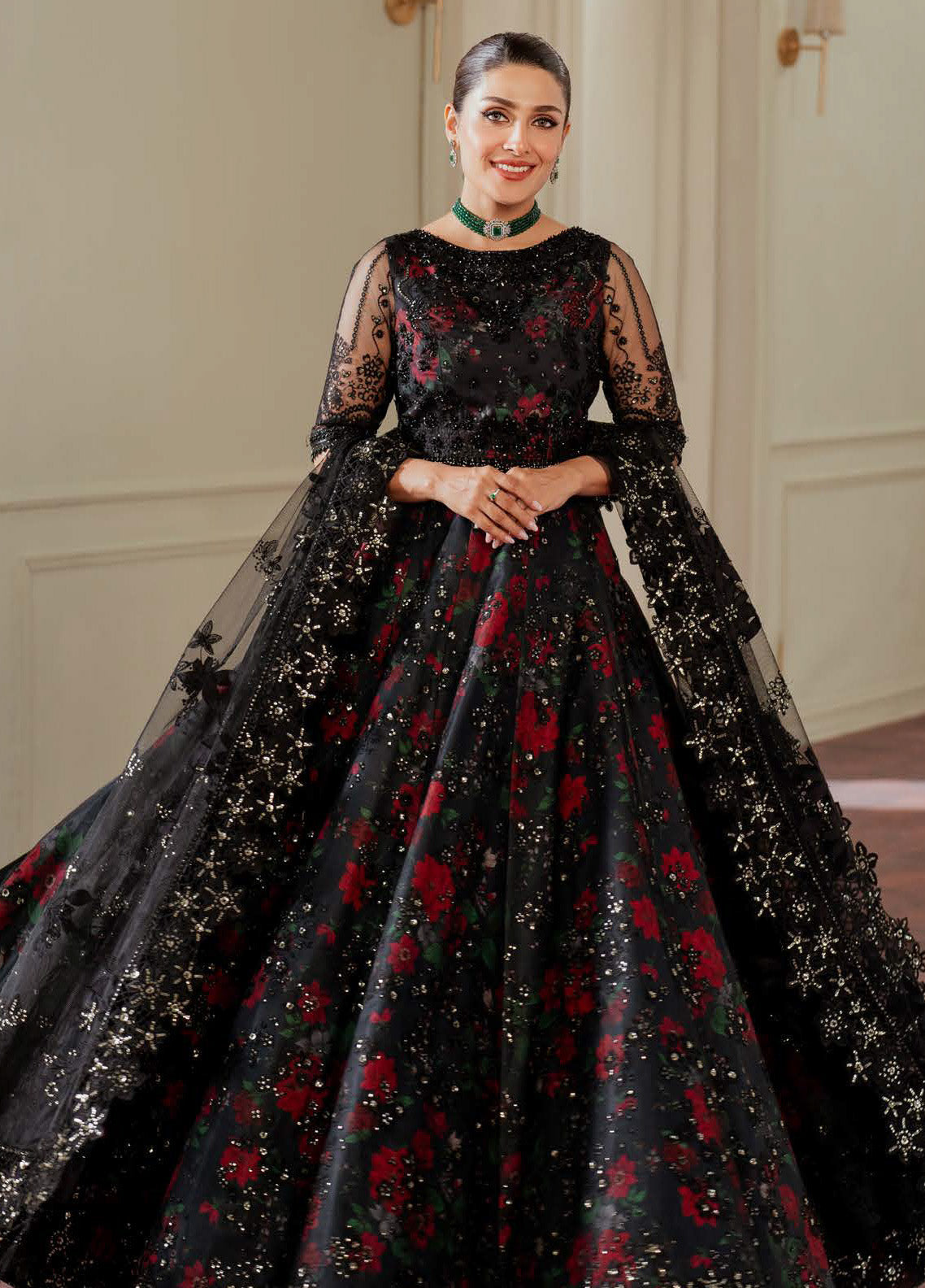 Chantelle By Baroque Embroidered Net 3 Piece Unstitched Suit BQ24CEV13 EC-05 Chantelle By Baroque Embroidered Net 3 Piece Unstitched Suit BQ24CEV13 EC-05