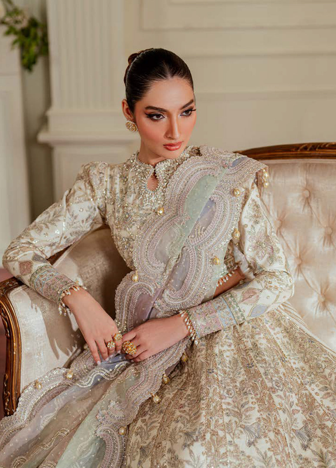 Chantelle By Baroque Embroidered Net 3 Piece Unstitched Suit BQ24CEV13 EC-06 Chantelle By Baroque Embroidered Net 3 Piece Unstitched Suit BQ24CEV13 EC-06