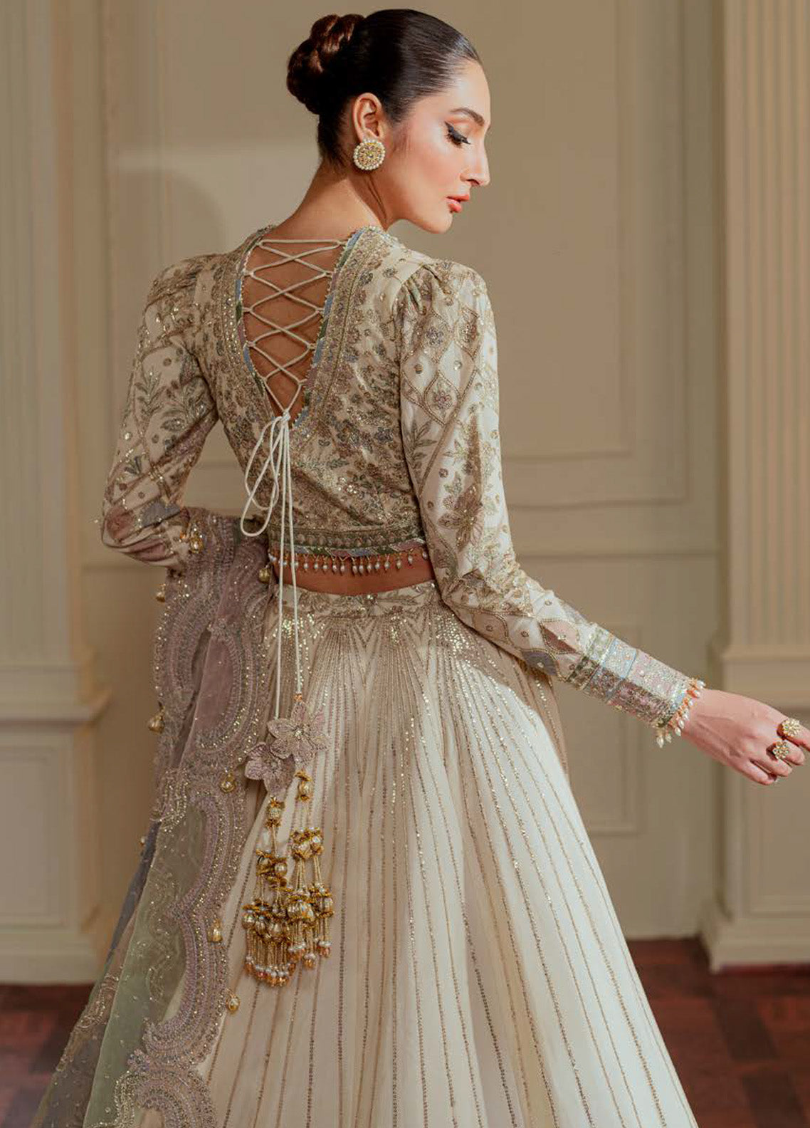 Chantelle By Baroque Embroidered Net 3 Piece Unstitched Suit BQ24CEV13 EC-06 Chantelle By Baroque Embroidered Net 3 Piece Unstitched Suit BQ24CEV13 EC-06