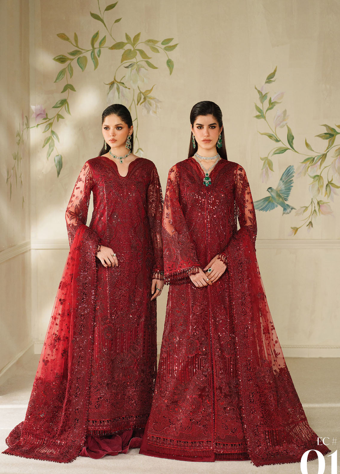 Chantelle By Baroque Embroidered Net 3 Piece Unstitched Suit BQ25CFEV14 D-CH-01 Chantelle By Baroque Embroidered Net 3 Piece Unstitched Suit BQ25CFEV14 D-CH-01