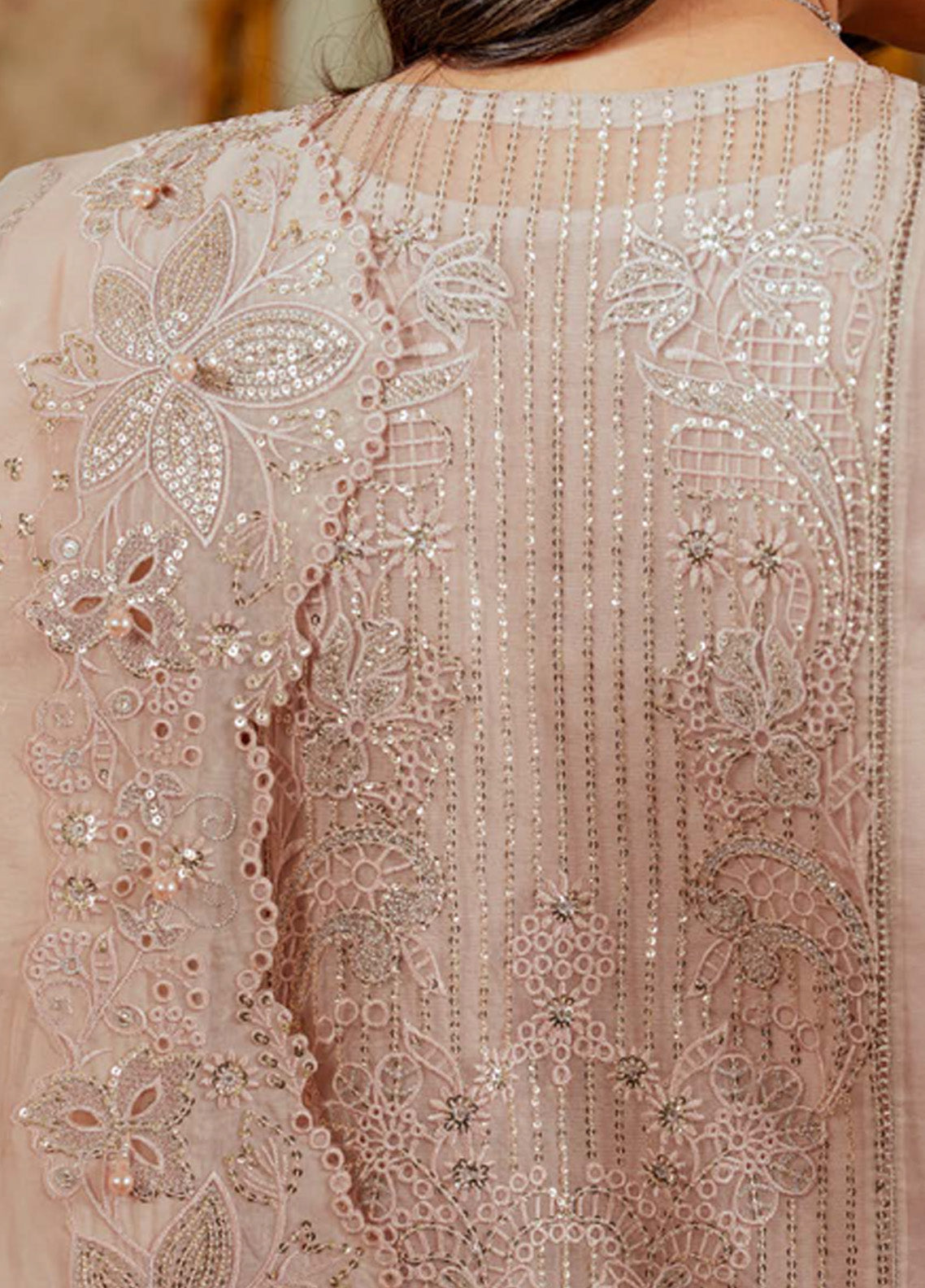 Chantelle By Baroque Embroidered Organza 3 Piece Unstitched Suit BQ24CEV13 EC-04 Chantelle By Baroque Embroidered Organza 3 Piece Unstitched Suit BQ24CEV13 EC-04