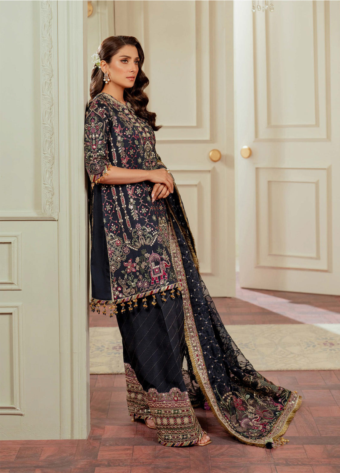 Chantelle By Baroque Embroidered Raw Silk 3 Piece Unstitched Suit BQ24CEV13 EC-07 Chantelle By Baroque Embroidered Raw Silk 3 Piece Unstitched Suit BQ24CEV13 EC-07