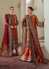 Chantelle By Baroque Embroidered Zari Net 3 Piece Unstitched Suit BQ24CEV13 EC-01