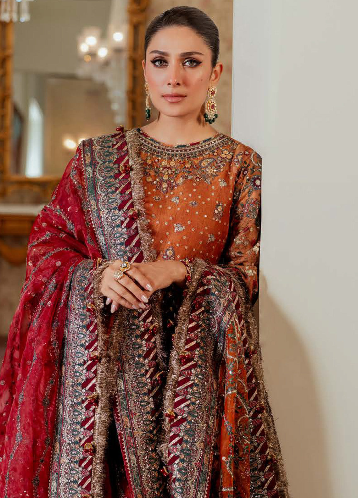 Chantelle By Baroque Embroidered Zari Net 3 Piece Unstitched Suit BQ24CEV13 EC-01 Chantelle By Baroque Embroidered Zari Net 3 Piece Unstitched Suit BQ24CEV13 EC-01