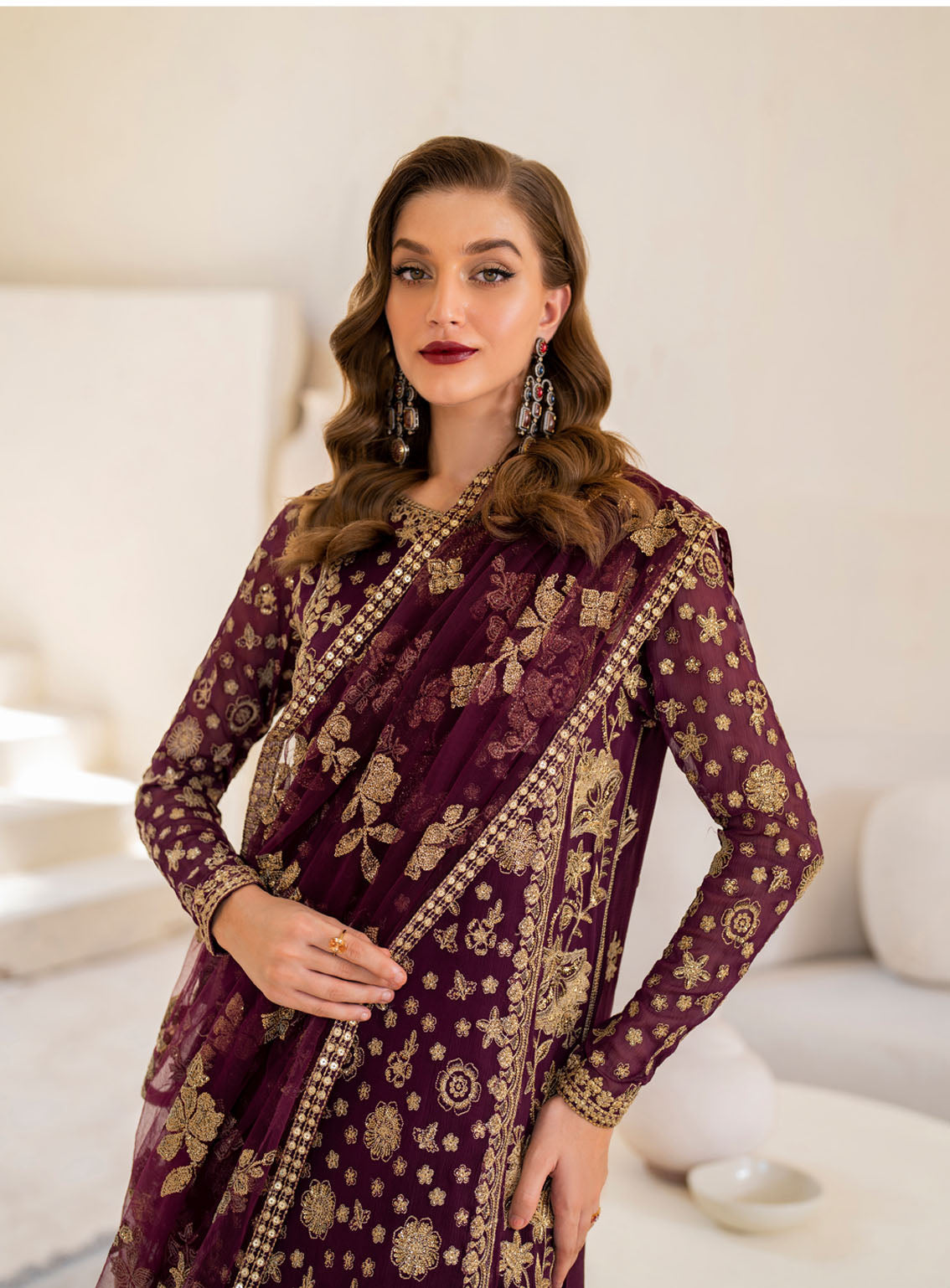 Chinon By Iznik Embroidered Luxury Chiffon 3 Piece Unstitched Suit IZ24CCV2 CC-42 Chinon By Iznik Embroidered Luxury Chiffon 3 Piece Unstitched Suit IZ24CCV2 CC-42