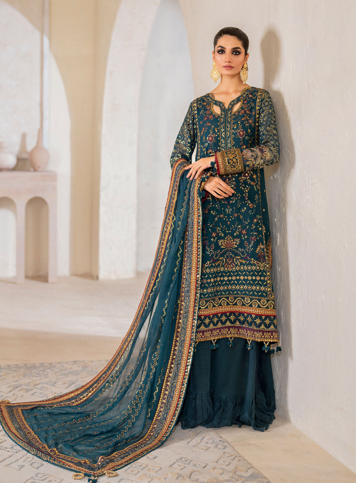 Chinon By Iznik Embroidered Luxury Chiffon 3 Piece Unstitched Suit IZ24CCV2 CC-46 Chinon By Iznik Embroidered Luxury Chiffon 3 Piece Unstitched Suit IZ24CCV2 CC-46