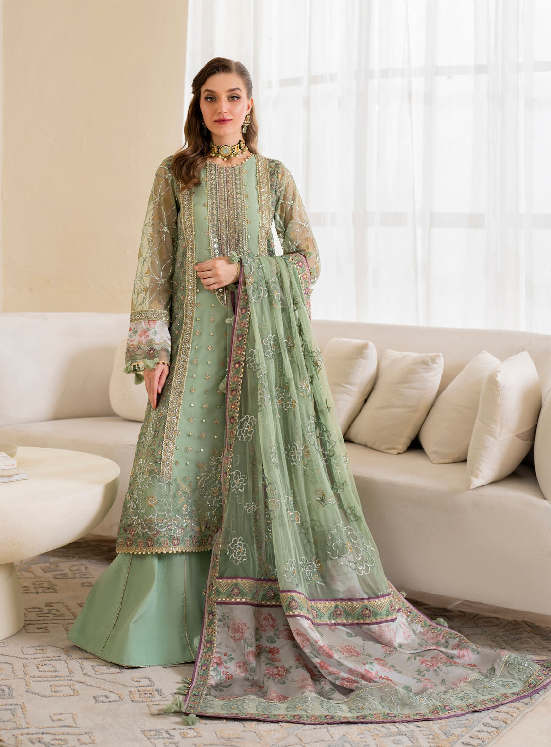 Chinon By Iznik Embroidered Luxury Net 3 Piece Unstitched Suit IZ24CCV2 CC-41 Chinon By Iznik Embroidered Luxury Net 3 Piece Unstitched Suit IZ24CCV2 CC-41