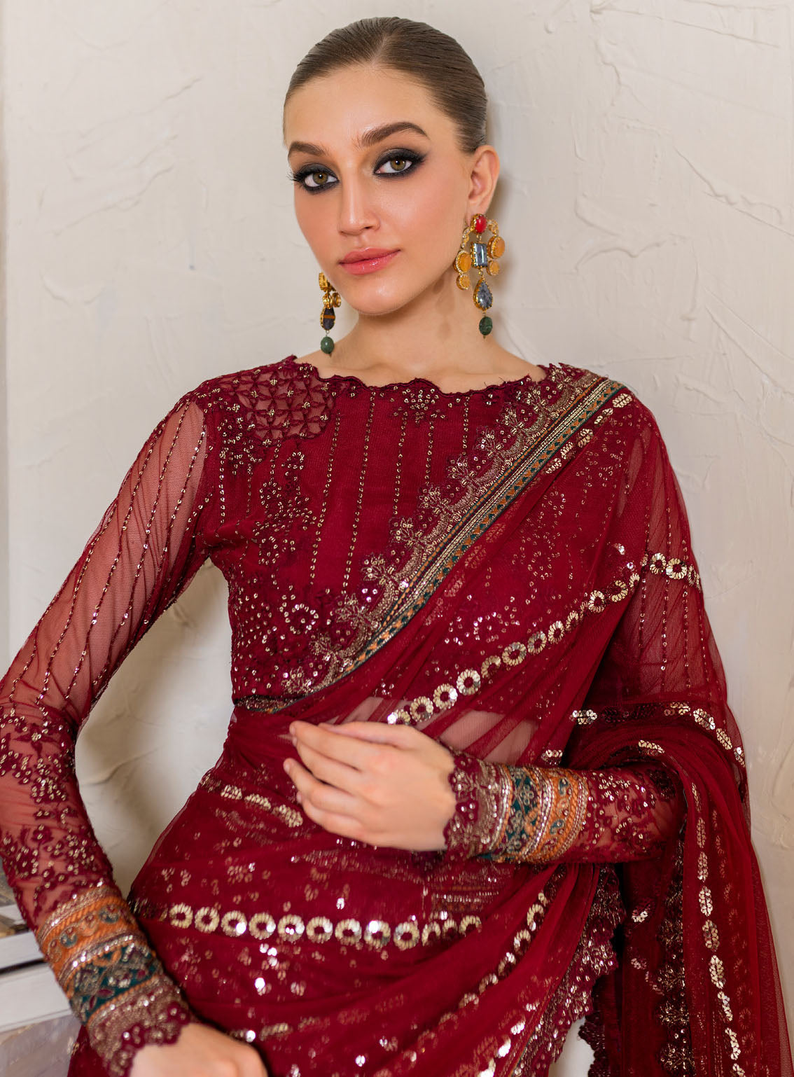 Chinon By Iznik Embroidered Luxury Net 3 Piece Unstitched Suit IZ24CCV2 CC-49 Chinon By Iznik Embroidered Luxury Net 3 Piece Unstitched Suit IZ24CCV2 CC-49