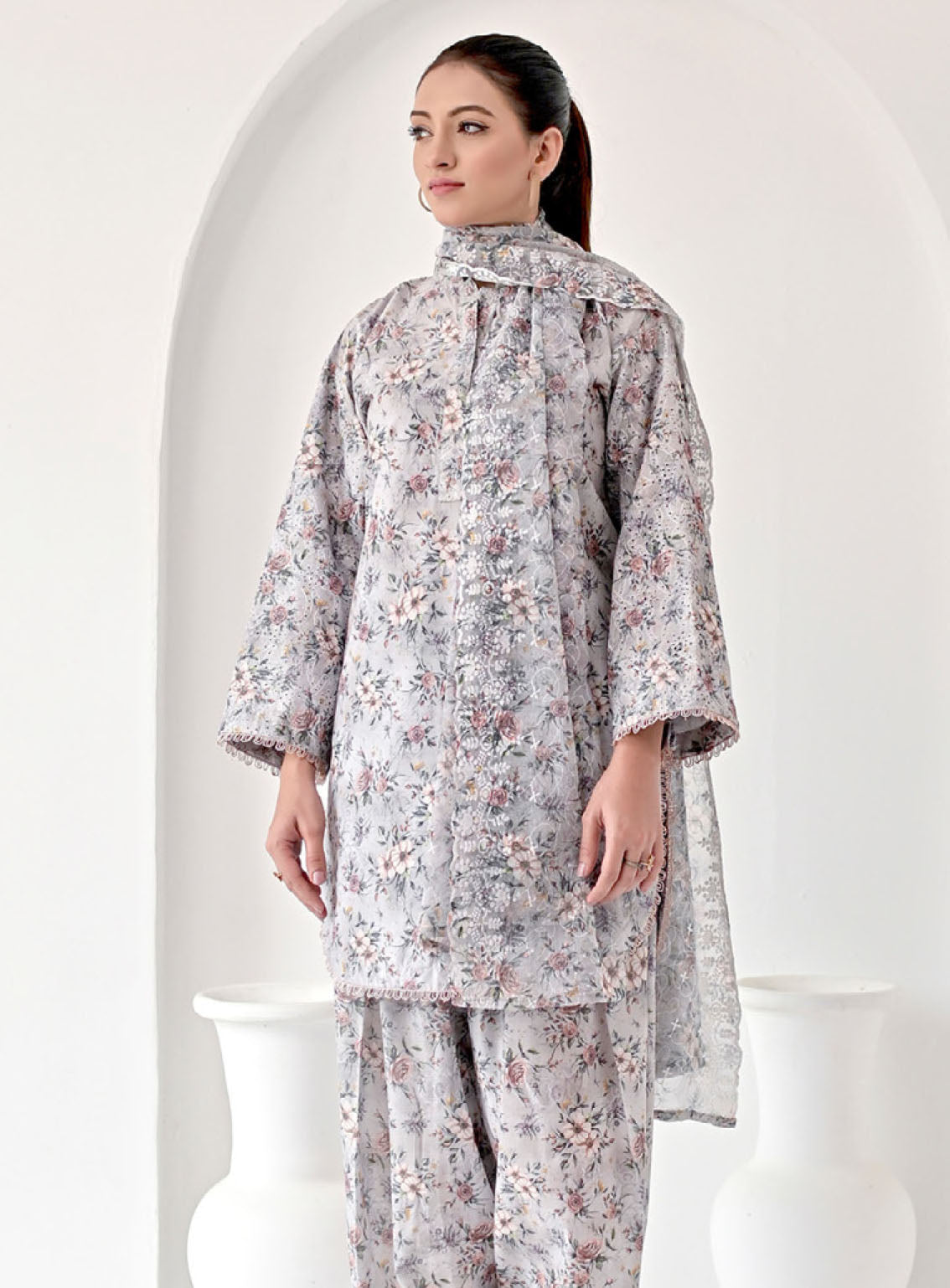 Chromatic By Noorma Kaamal Chikankari Lawn 3 Piece Unstitched Suit NK24C NK-CPC-01 Chromatic By Noorma Kaamal Chikankari Lawn 3 Piece Unstitched Suit NK24C NK-CPC-01