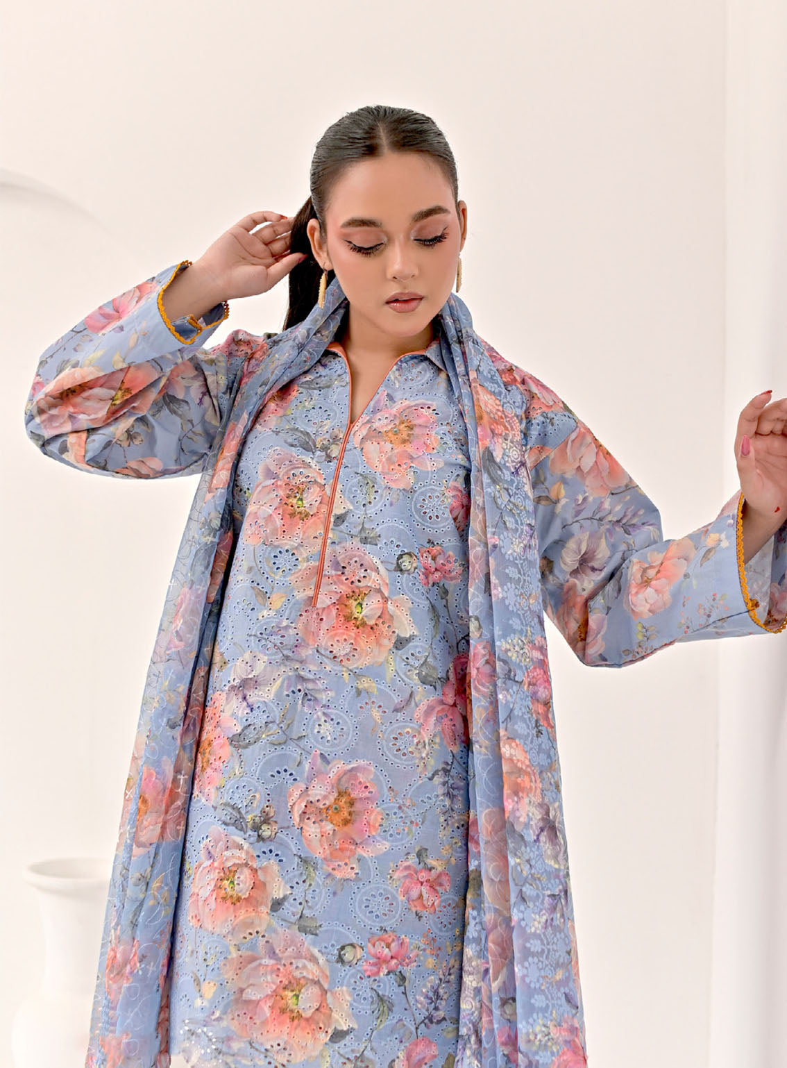 Chromatic By Noorma Kaamal Chikankari Lawn 3 Piece Unstitched Suit NK24C NK-CPC-09 Chromatic By Noorma Kaamal Chikankari Lawn 3 Piece Unstitched Suit NK24C NK-CPC-09