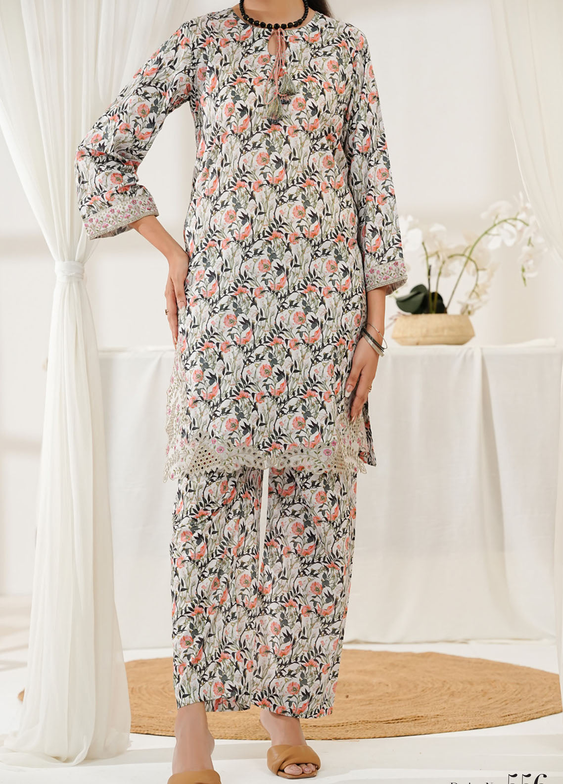 Co-Ord's By Aizal Embroidered Lawn 2 Piece Stitched Suit AL25COEV2 D-556 Co-Ord's By Aizal Embroidered Lawn 2 Piece Stitched Suit AL25COEV2 D-556
