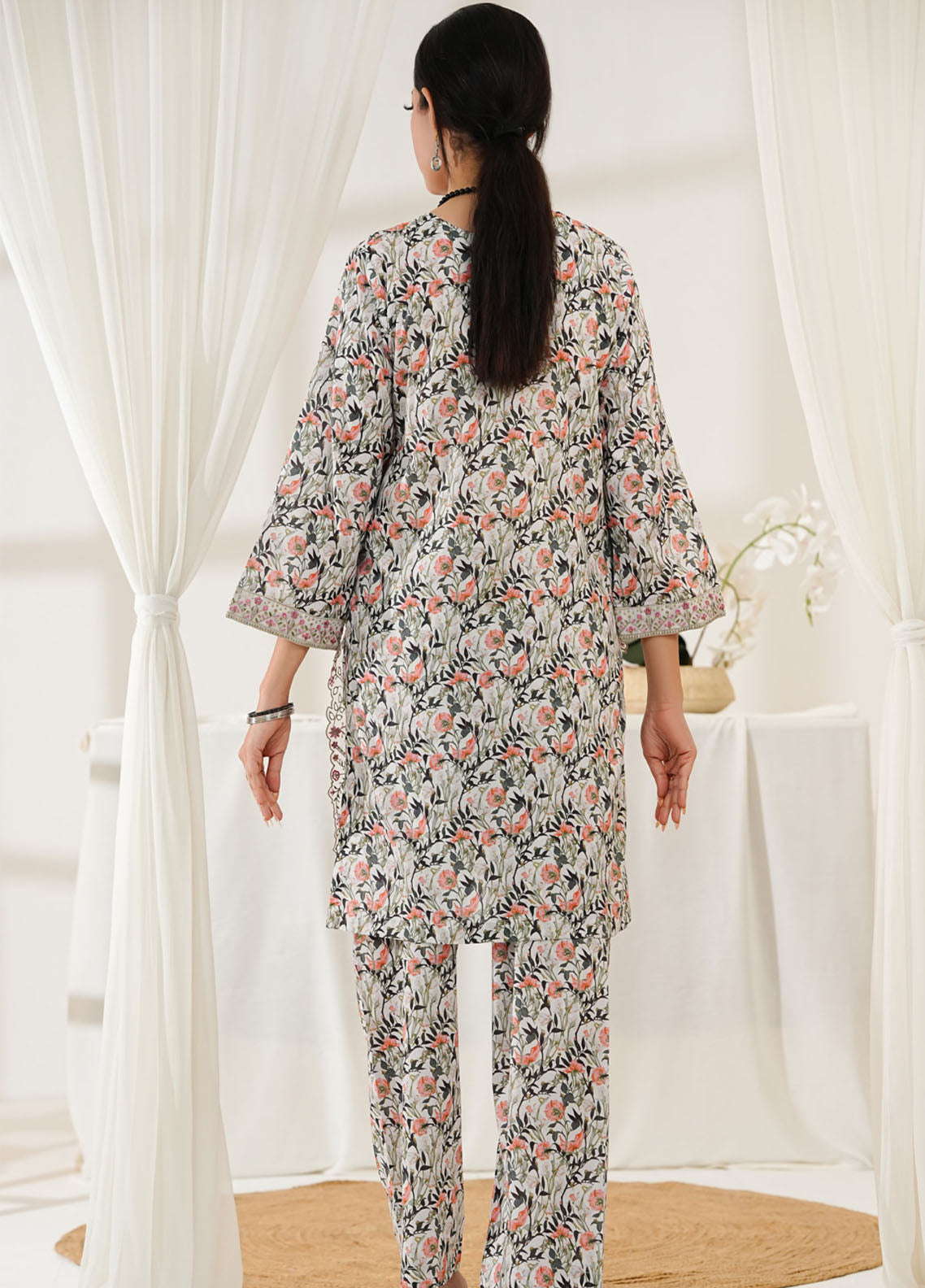 Co-Ord's By Aizal Embroidered Lawn 2 Piece Stitched Suit AL25COEV2 D-556 Co-Ord's By Aizal Embroidered Lawn 2 Piece Stitched Suit AL25COEV2 D-556