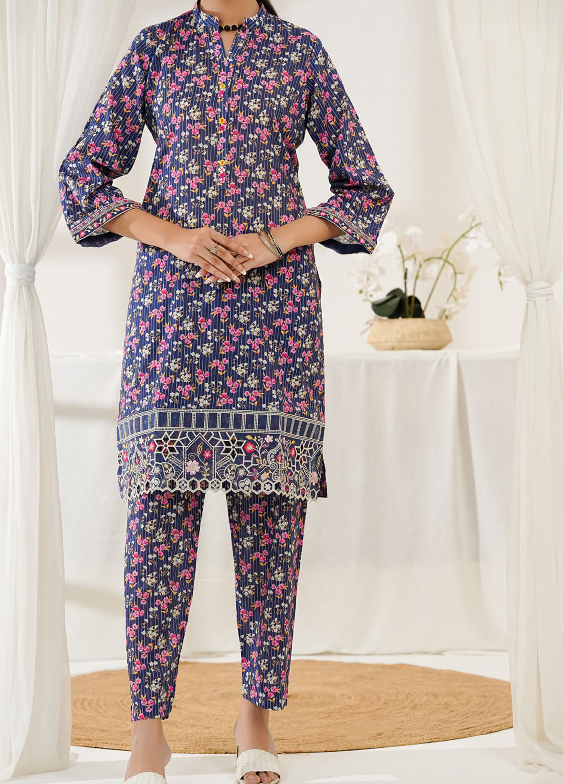 Co-Ord's By Aizal Embroidered Lawn 2 Piece Stitched Suit AL25COEV2 D-562 Co-Ord's By Aizal Embroidered Lawn 2 Piece Stitched Suit AL25COEV2 D-562